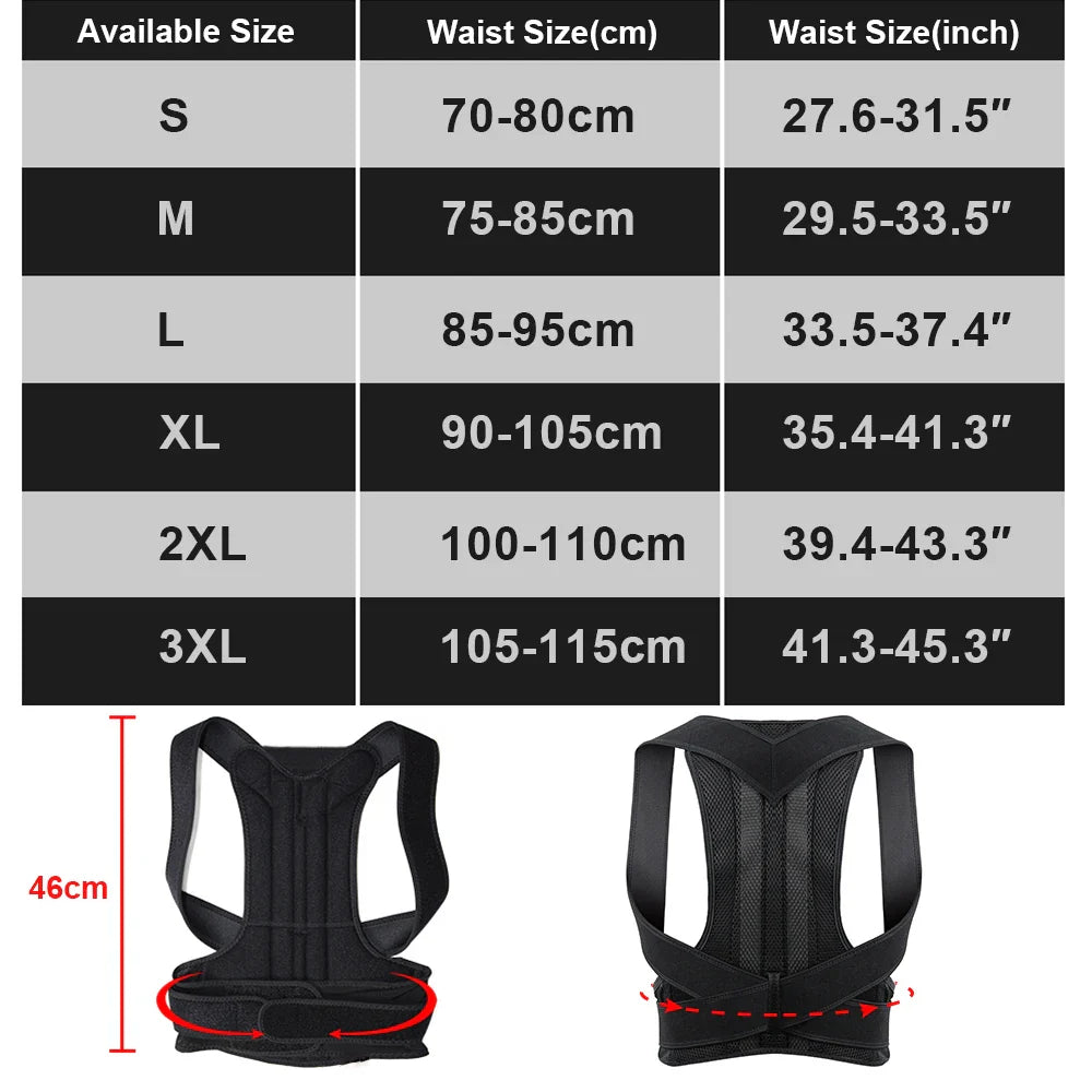Comfortable Posture Support Brace